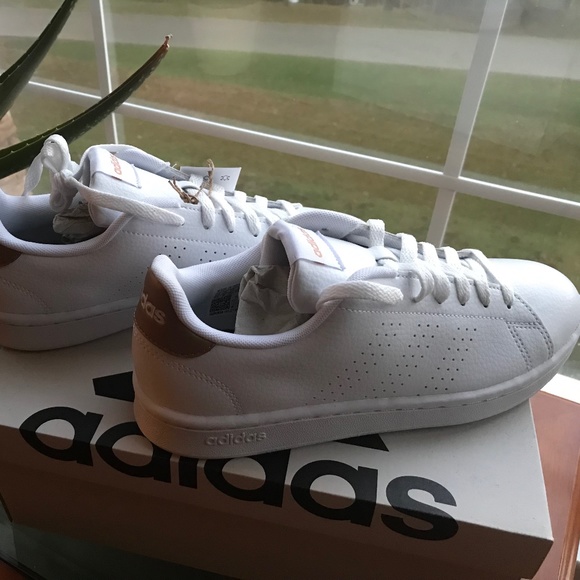 adidas Shoes - Adidas Advantage Tennis Shoes Copper Metallic